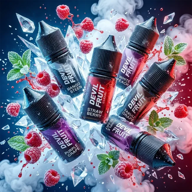 惡魔之吻煙油 DEVIL FRUIT 商品圖 惡魔之吻煙油 DEVIL FRUIT 商品圖,呈現樹莓冰爽與高 VG 調性