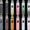 OXVA XLIM PRO 全顏色變體合集 OXVA XLIM PRO 小蠻牛電子煙主機顏色全合集,展示 20 款不同材質(拉絲金屬、碳纖維、皮革、布紋)與配色的 30W pod kit 變體
