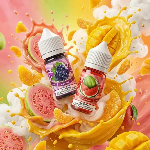 鹽大師水果煙油 Sifu Salt 產品圖 鹽大師水果煙油 Sifu Salt 產品圖,芒果、草莓、藍莓等無涼水果調性